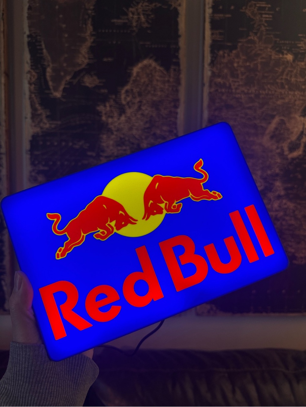 Red Bull LED Light Sign 10” x 7” – USB Powered | Desk or Wall Decor